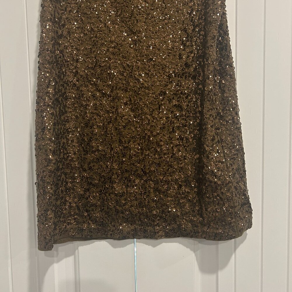 J Crew Bronze Drapey Sequins Tank Top Women’s Size XS - Picture 2 of 8